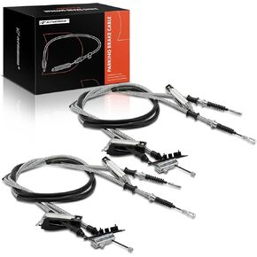 A-Premium Rear Driver and Passenger Side Parking Brake Cable Assembly Compatible with Ford Models: Focus 2000 2001 2002 2003 2004, 2-PC Set - Replace# 1M5Z2A603AB
