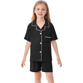 Umeyda Girls & Women Pajamas Set Soft Button-Down Sleepwear Modal Nightwear 2Pjs Set Loungewear