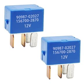 A/C Compressor Cooling Fan Relay 12V 4 Pin Stop Relay for Automotive Electrical Systems 90987-02027 90080-87026 90987-02028 for 1997-2014 Toyota Lexus and Camry Corolla Vehicles(2pcs)