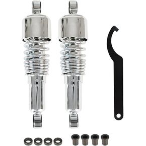 1 Pair 10.5in 267mm Chrome Rear Shocks Absorbers Replacement for Sportster 883 1200