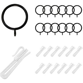 مجموعة خطافات ستائر ذات ثنيات بلاستيكية من INOVADAY ومجموعة حلقات معدنية للستائر in Kuwait