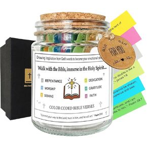 Bible verses quotes in a jar, bible kit note jar read me when need inspiration Emotions and Feelings, positive affirmations Jar,message in a bottle，our hope jar, church gifts for christian/women/men