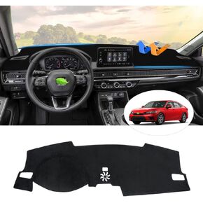 Karltys Dashboard Cover Mat for 2022-2024 Honda Civic 11th Gen. Accessories Civic Dash Cover Mat Non-Slip Flannel Dash Pad Sun Shade Dashboard Protector Anti Glare