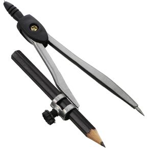 SEWACC Compass for Geometry Professional Drawing Compass with Pencil Math Compass for Geometry, Woodworking, Drafting, Drawing