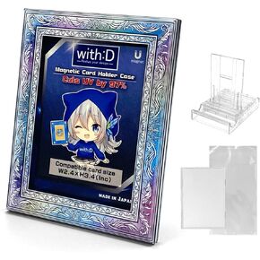with:D Magnetic Card Holder Case 35P TCG Trading Card Holder,UV Cut Clear Acrylic Card Case(Sports Cards,Storage and Display) with Inner Case【Antique】 (Antique Rainbow)