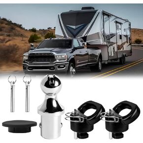 60618 Gooseneck Ball Hitch Kit Puck System fits for 2013-2024 Dodge RAM 2500 3500 Gooseneck Hitch 2-5/16 Inch 30000 lbs GTW