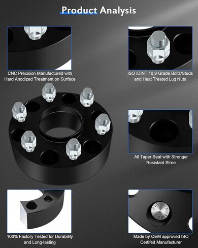 ECCPP 2 قطعة 2 بوصة 6x5.5 إلى 6x5.5 فواصل عجلات محورية 6x139.7 مللي متر إلى 6x139.7 مللي متر 78.1 محور 14x1.5 يناسب 1999-2019 لسيارة شيفروليه لسيلفرادو 1500 2001-2013 لسيارة شيفروليه للضواحي 1500 in Saudi Arabia