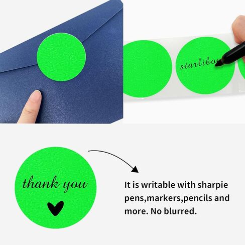 STARLIBOO Black Stickers - 350pcs Dot & Circle Stickers, 2 Inch, Ideal for Office, Classroom & Garage Sale in Saudi Arabia