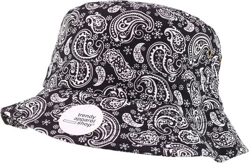Trendy Apparel Shop XXL Oversized Relaxed Paisley Bandana Print Bucket Hat in Saudi Arabia