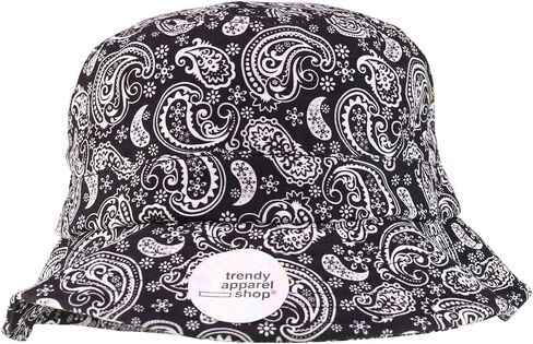 Trendy Apparel Shop XXL Oversized Relaxed Paisley Bandana Print Bucket Hat in Saudi Arabia