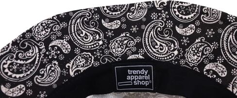 Trendy Apparel Shop XXL Oversized Relaxed Paisley Bandana Print Bucket Hat in Saudi Arabia