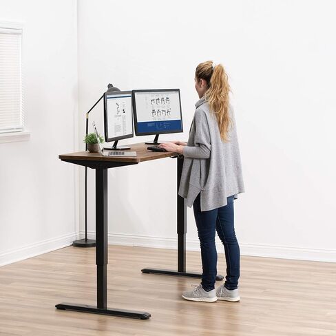 VIVO Universal 55 x 28 inch Solid One-Piece Table Top for Standard and Sit to Stand Height Adjustable Home and Office Desk Frames, Reclaimed Wood, DESK-TOP55-28P in Saudi Arabia