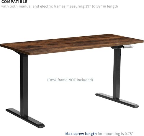 VIVO Universal 55 x 28 inch Solid One-Piece Table Top for Standard and Sit to Stand Height Adjustable Home and Office Desk Frames, Reclaimed Wood, DESK-TOP55-28P in Saudi Arabia