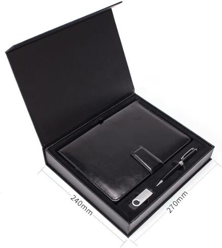 TREXD Loose-leaf Notebook Gift Box Set Spot Leather USB Flash Drive Book Pen Set (Color : D, Size : As shown) in Saudi Arabia