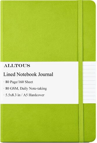Ruled Notebook Journal – Lined Journal for Writing, 5.5"x8.3" College Ruled Journal for Women, Premium Thick Paper Classic Writing Notebook, Hard Cover - Green in Saudi Arabia
