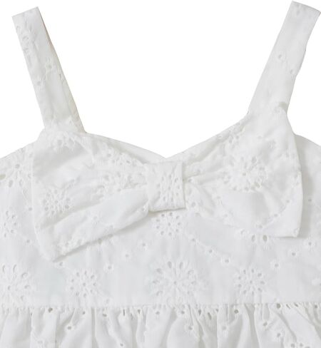 SHENHE Girl's Cute Short Sets 2 Piece Outfits Ruffle Pointelle Summer Sets Bow Knot Cami and Skirt in Saudi Arabia