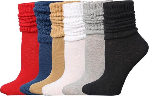 Tipi Toe 3 pack Women's Slouch Socks Knee High Boot Socks Warm Cozy Long Scrunch Socks in Saudi Arabia