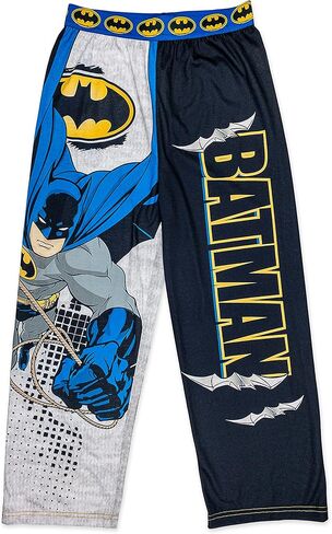 بنطلون صالة باتمان للأولاد Cozeez مع شباشب متطابقة بمقاسات 4/5، 6/7، 8، 10/12، أسود/أزرق in Kuwait