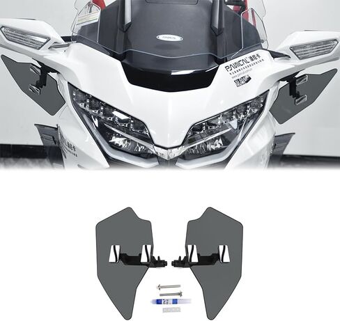 عاكس هواء للزجاج الأمامي للراكب قابل للتعديل لسيارة Honda Goldwing GL1800 F6B 2018-2023 سموكي رمادي PC غير مدمر iInstallation in Kuwait