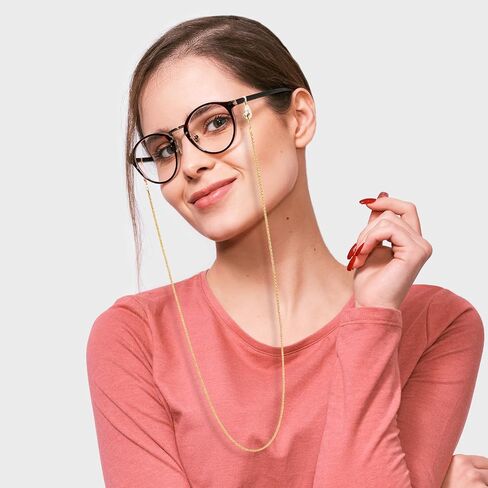 Eyeglass Chains for Women, Sunglasses Eyeglass Chain Metal Eyeglasses Chain Hanger Necklace Eyewear Retainer in Saudi Arabia