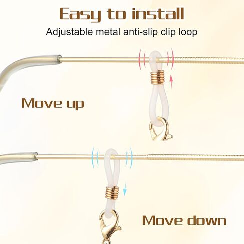 Eyeglass Chains for Women, Sunglasses Eyeglass Chain Metal Eyeglasses Chain Hanger Necklace Eyewear Retainer in Saudi Arabia
