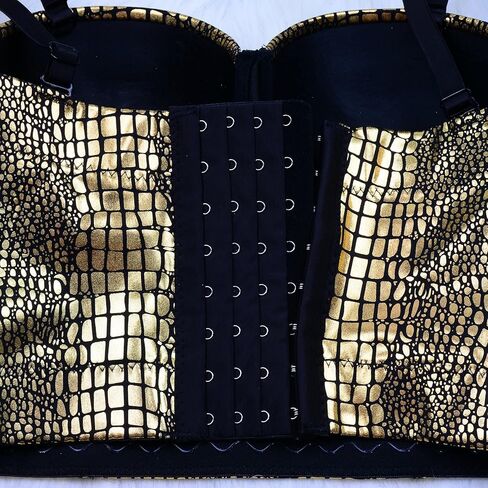ELLACCI Bronzing Bustier Crop Top Women's Sexy Corset Top Bra Black in Saudi Arabia