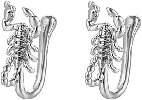 Scorpion Fake Nose Rings for Women Girls Stainless Steel U-Shaped Non-Piercing Nose Cuffs Adjustable Clip On Nose Rings Statement Nose Jewelry in Saudi Arabia
