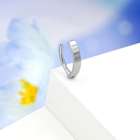 16G Labret Stud، G23 التيتانيوم العمودي Labret الشفاه ثقب المجوهرات، الذهب الحاجب حلقة الفرس البطن زر حلقة هوب للنساء الرجال in Saudi Arabia