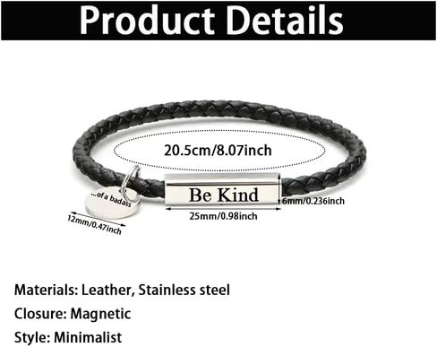 Fck My Trauma Lotus Motivational Bracelet For Women, Black Leather Hand Woven Stainless Steel Square Tube Round Pendant Inspirational Bracelets To My Daughter/Best Friend Healing Gifts Jewelry in Saudi Arabia