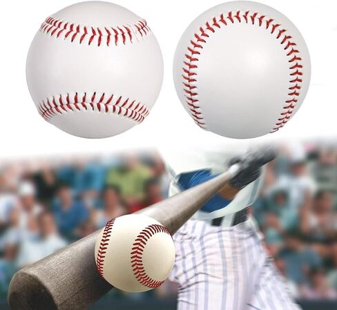 OMYOPY 3 Pack Blank Baseballs Solid Cork Core, 9 Inch Baseball Balls Unmarked Autographs Baseball for League Play, Pitching, Hitting, Batting, Fielding, Autograph, Gifts in Saudi Arabia