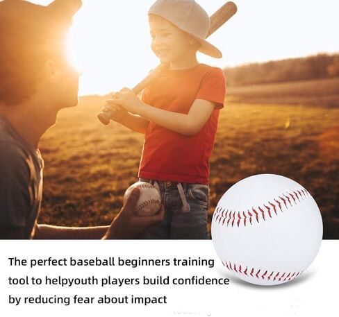 OMYOPY 3 Pack Blank Baseballs Solid Cork Core, 9 Inch Baseball Balls Unmarked Autographs Baseball for League Play, Pitching, Hitting, Batting, Fielding, Autograph, Gifts in Saudi Arabia