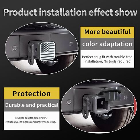 غطاء وصلة وصلة المقطورة الفضي، قابس مقاوم للغبار بخطاف المقطورة، غطاء حماية للفم المربع، غطاء أنبوبي لجهاز الاستقبال، أغطية وصلة السحب مناسبة لأجهزة الاستقبال مقاس 2 بوصة in Kuwait