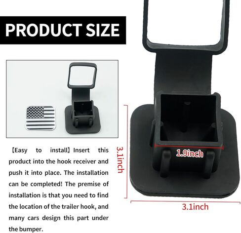 غطاء وصلة وصلة المقطورة الفضي، قابس مقاوم للغبار بخطاف المقطورة، غطاء حماية للفم المربع، غطاء أنبوبي لجهاز الاستقبال، أغطية وصلة السحب مناسبة لأجهزة الاستقبال مقاس 2 بوصة in Kuwait