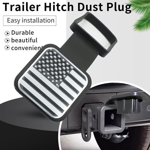 غطاء وصلة وصلة المقطورة الفضي، قابس مقاوم للغبار بخطاف المقطورة، غطاء حماية للفم المربع، غطاء أنبوبي لجهاز الاستقبال، أغطية وصلة السحب مناسبة لأجهزة الاستقبال مقاس 2 بوصة in Kuwait