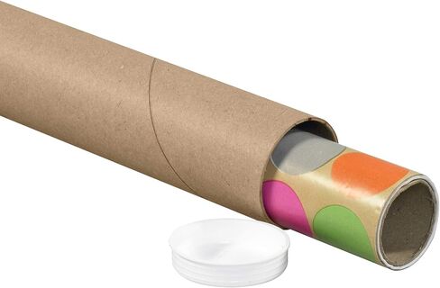 SNP2060K Mailing Tubes with Caps, 2" x 60", Kraft (Pack of 50) in Saudi Arabia