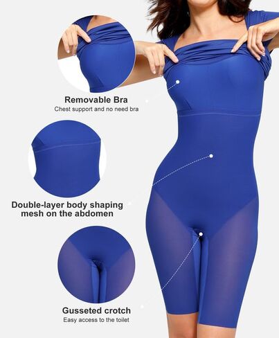 فستان Popilush The Shapewear فستان متوسط ​​الطول بظهر منخفض مع ملابس داخلية قصيرة الأكمام فستان صيفي غير رسمي لعام 2024 in Saudi Arabia