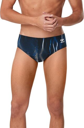 Speedo Men's Standard Swimsuit Brief Endurance+ Printed Team Colors, Solar Blue, 36 in Saudi Arabia