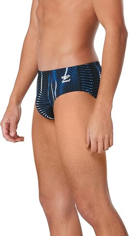 Speedo Men's Standard Swimsuit Brief Endurance+ Printed Team Colors, Solar Blue, 36 in Saudi Arabia