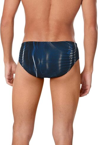Speedo Men's Standard Swimsuit Brief Endurance+ Printed Team Colors, Solar Blue, 36 in Saudi Arabia