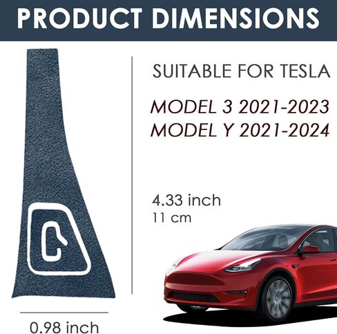 4 قطع من ملصقات أزرار فتح الباب المتوافقة مع طراز Tesla 3 Model Y (2021-2024) ملصقات من الجلد السويدي لتزيين الديكور الداخلي والإكسسوارات الداخلية لقفل الباب وملصقات الزينة (أزرق) in Kuwait