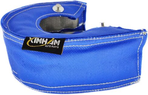 Xinhan T25 T3 T4 T6 Turbocharger Fiberglass Turbo Shield Turbo Blanket High Temperature with 2 springs fastener (Black, T4) in Saudi Arabia