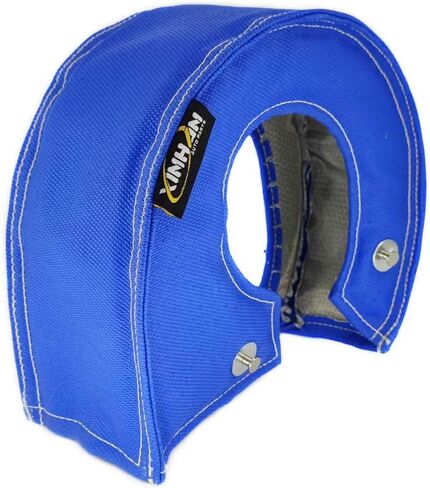 Xinhan T25 T3 T4 T6 Turbocharger Fiberglass Turbo Shield Turbo Blanket High Temperature with 2 springs fastener (Black, T4) in Saudi Arabia