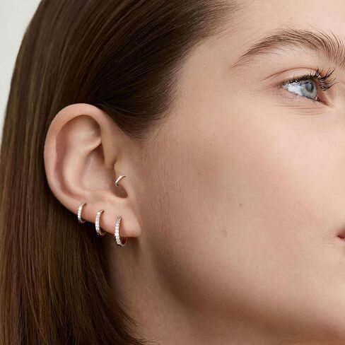MILACOLATO 3-4 Pairs 925 Sterling Silver Earrings Set for Women 18K Gold Plated Stud Huggie Hoop Earrings Sets for Multiple Piercing Hypoallergenic Small Silver Hoop Earrings Stack for Sensitive Earrings Trendy Dainty Earrings in Saudi Arabia