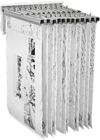 Adir Wall Mount Blueprint Storage Rack, Poster Wall Mount Display, Map Storage Rack and Plans File Holder Organizer with 12 Pivot Brackets - Plan Holder for Office in Saudi Arabia