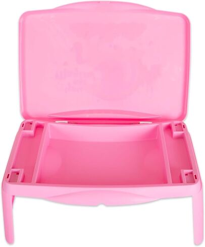 مكتب لاب توب للأطفال من بيبي بوم فنهاوس يونيكورن مع مساحة تخزين - غطاء قابل للطي وتصميم قابل للطي - محمول للسفر أو الاستخدام في السرير في المنزل - رائع للكتابة أو القراءة أو الأنشطة المدرسية الأخرى، وردي in Kuwait