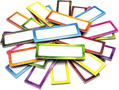 Magnetic Dry Erase Labels Galaxy Name Plates 3 x 1.2 Inches 32 Reusable Magnetic Strips Stickers for Classroom School Office Whiteboard Locker Refrigerator Supplies in Saudi Arabia