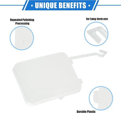 Tow Hook Eye Hole Cover Cap Compatible for Mercedes-Benz W211 E-Class E280 E320 E350 E550 E500 E55 2002-2008, Durable Plastic White Rear Right in Saudi Arabia