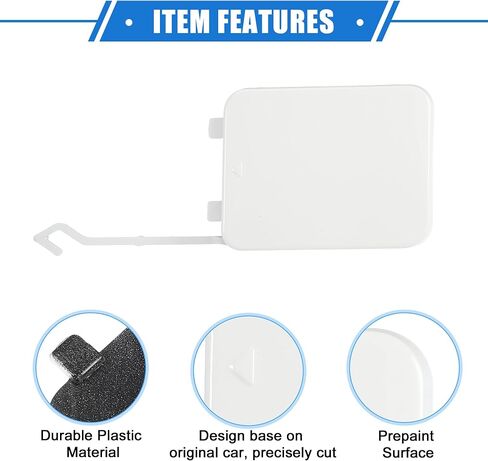 Tow Hook Eye Hole Cover Cap Compatible for Mercedes-Benz W211 E-Class E280 E320 E350 E550 E500 E55 2002-2008, Durable Plastic White Rear Right in Saudi Arabia