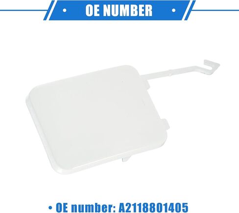 Tow Hook Eye Hole Cover Cap Compatible for Mercedes-Benz W211 E-Class E280 E320 E350 E550 E500 E55 2002-2008, Durable Plastic White Rear Right in Saudi Arabia