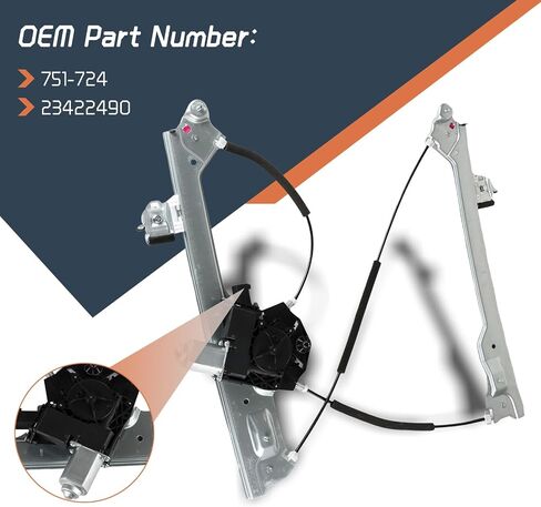 751-724 Window Regulator Driver Side Front with Power Window Motor for Cadillac Escalade ESV Chevy Silverado 1500 Tahoe GMC Sierra 1500 Sierra 2500 HD 2014-2020 OE#23422490(Front Left Side) in Saudi Arabia